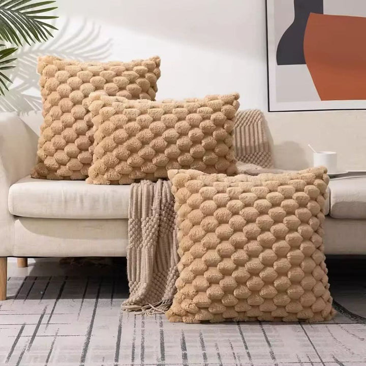 Lisslune | Cushion cover made of cotton blend with fluffy 3D feel