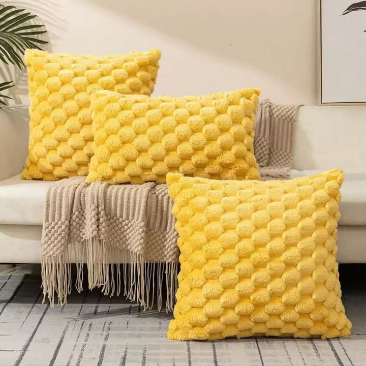 Lisslune | Cushion cover made of cotton blend with fluffy 3D feel