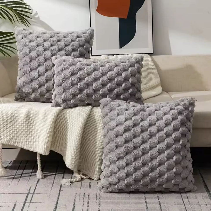 Lisslune | Cushion cover made of cotton blend with fluffy 3D feel