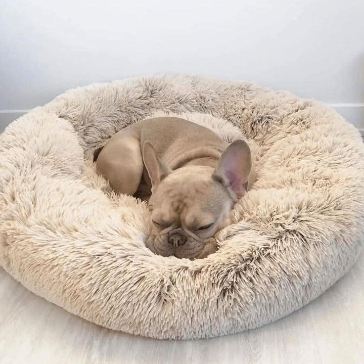 Lisslune | Anti-Stress Dog Bed with Soft Synthetic Fur & Supportive Padding