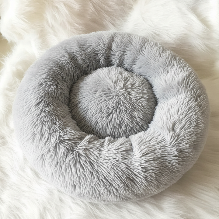 Lisslune | Anti-Stress Dog Bed with Soft Synthetic Fur & Supportive Padding