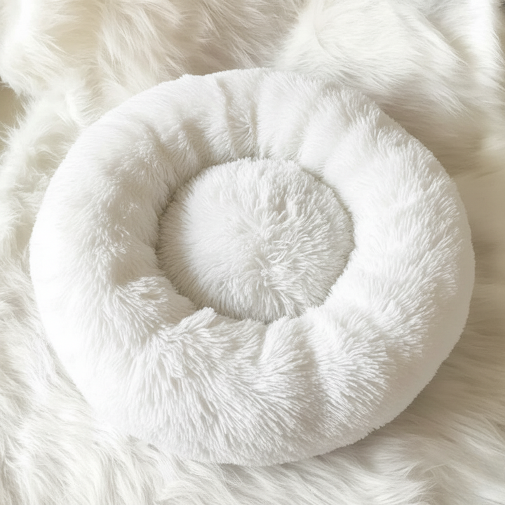 Lisslune | Anti-Stress Dog Bed with Soft Synthetic Fur & Supportive Padding