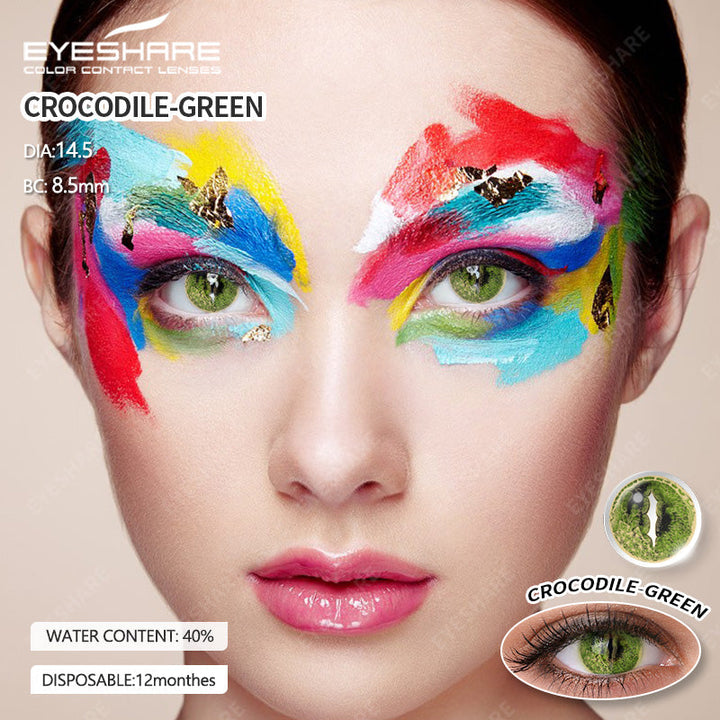 Rynx Cosplay Crocodile Green 14.5mm 1 Pair | 1 Year