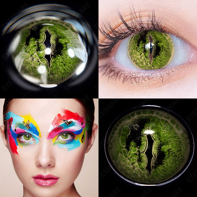 Rynx Cosplay Crocodile Green 14.5mm 1 Pair | 1 Year