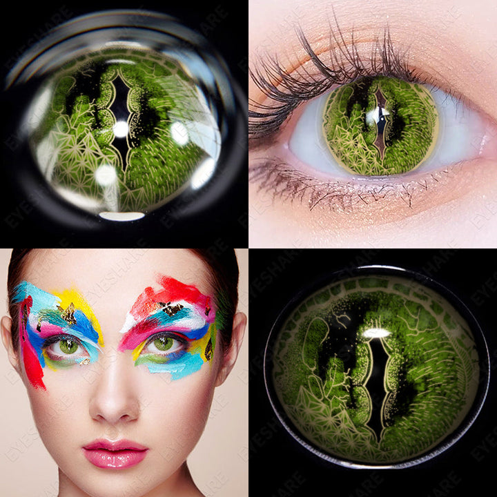 Rynx Cosplay Crocodile Green 14.5mm 1 Pair | 1 Year