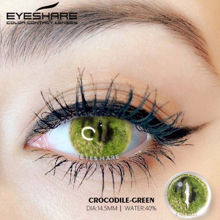 Rynx Cosplay Crocodile Green 14.5mm 1 Pair | 1 Year