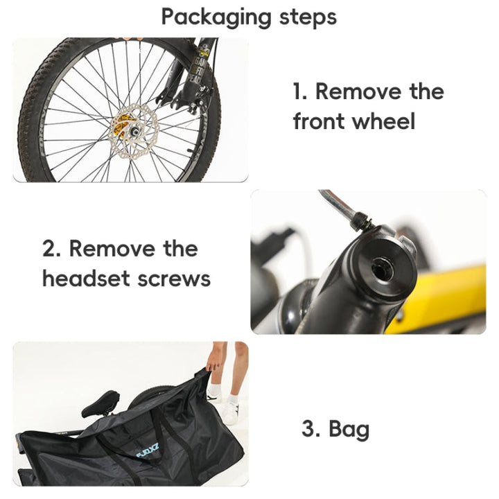 Lisslune | Bicycle Loading Bag Portable Strong Bicycle Loading Package Bike Bag for 26-29 Inch Bicycle