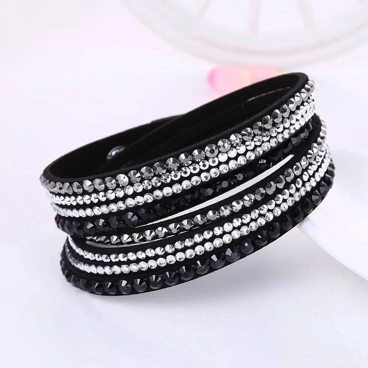 Lisslune | Elegant Wrap Bracelet with Crystals for Women