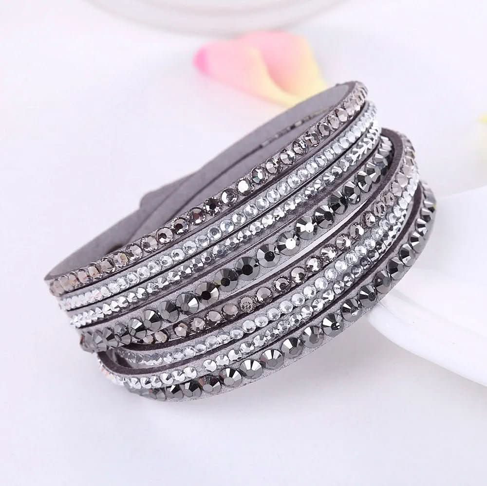 Lisslune | Elegant Wrap Bracelet with Crystals for Women