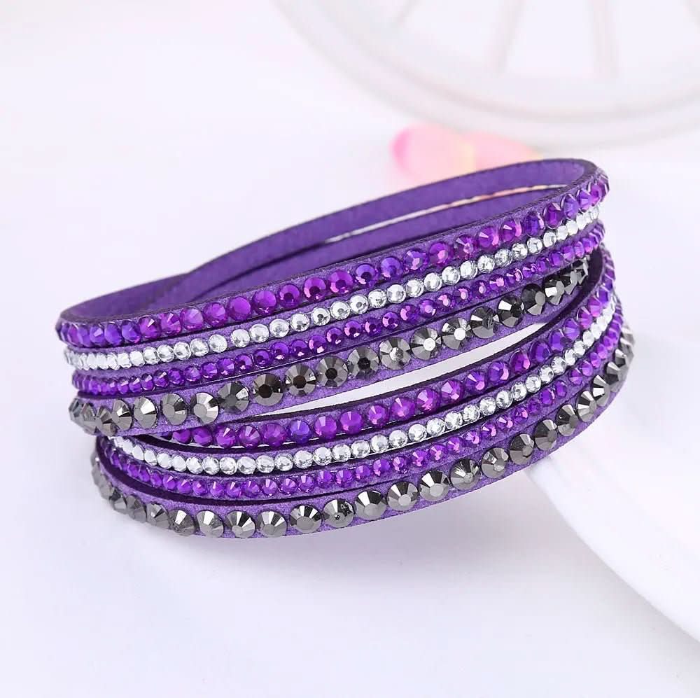 Lisslune | Elegant Wrap Bracelet with Crystals for Women