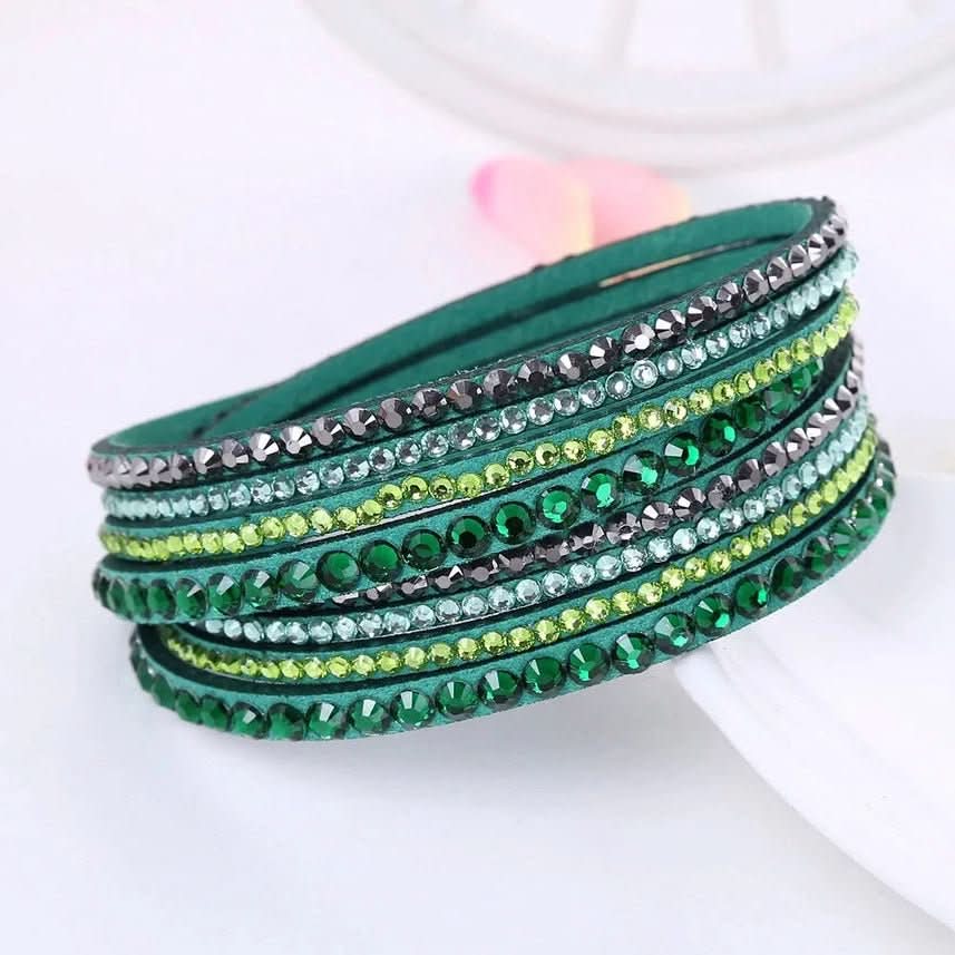 Lisslune | Elegant Wrap Bracelet with Crystals for Women