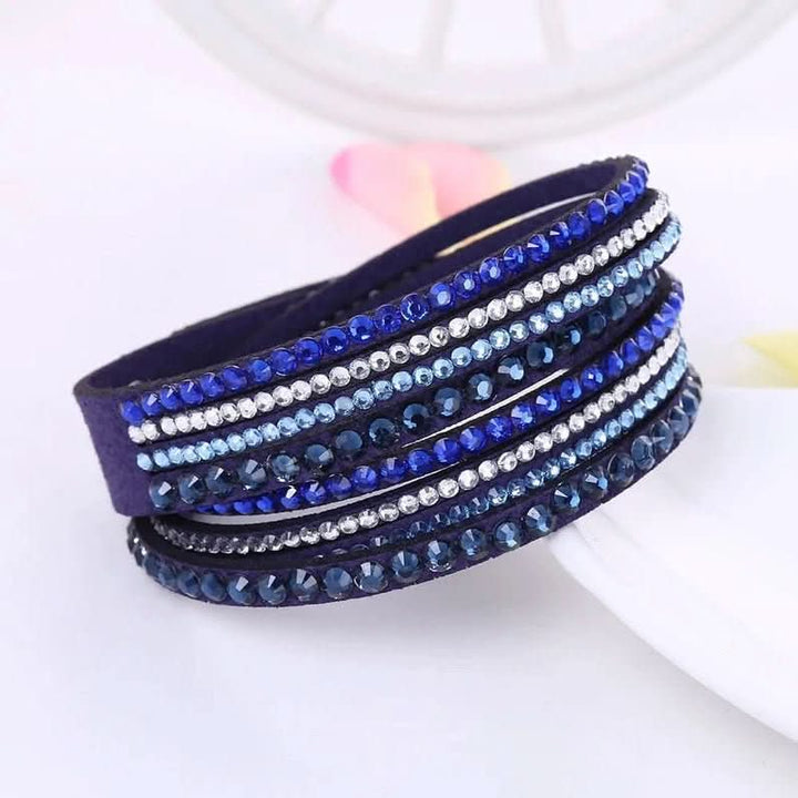 Lisslune | Elegant Wrap Bracelet with Crystals for Women