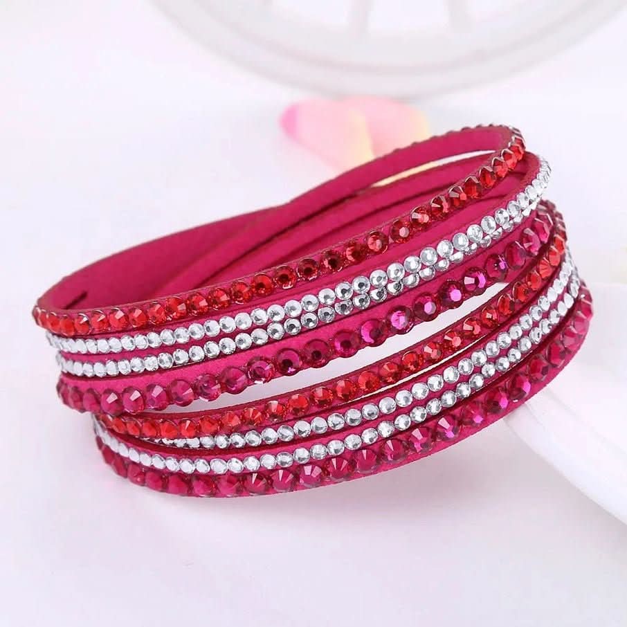 Lisslune | Elegant Wrap Bracelet with Crystals for Women