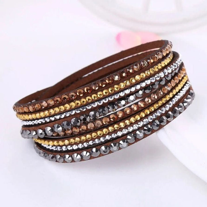 Lisslune | Elegant Wrap Bracelet with Crystals for Women
