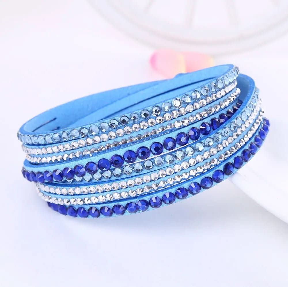 Lisslune | Elegant Wrap Bracelet with Crystals for Women