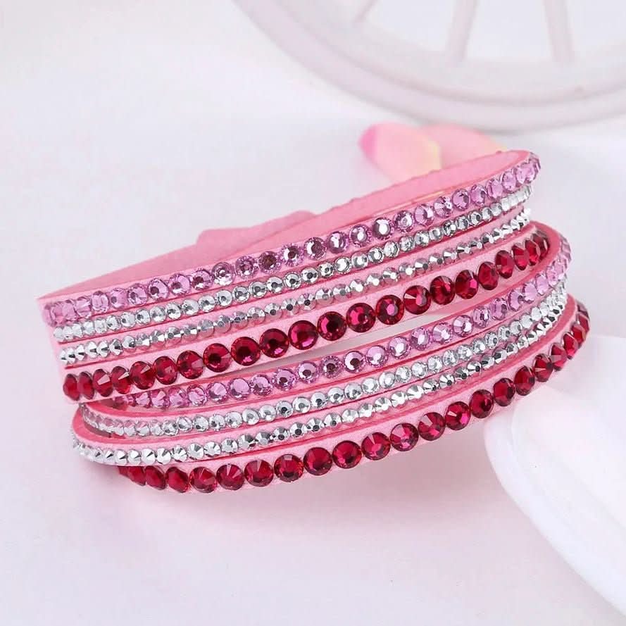 Lisslune | Elegant Wrap Bracelet with Crystals for Women