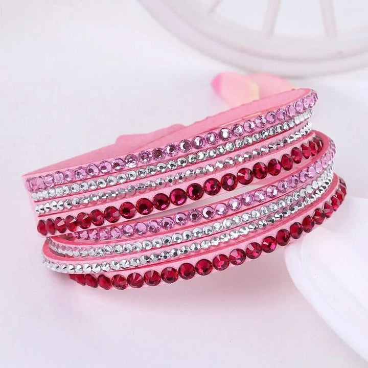 Lisslune | Elegant Wrap Bracelet with Crystals for Women