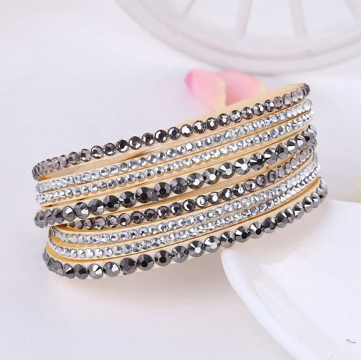 Lisslune | Elegant Wrap Bracelet with Crystals for Women