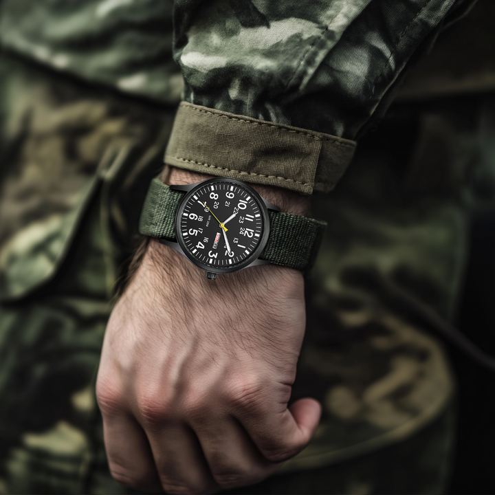 Lisslune | Men’s Rugged Outdoor Watch – Waterproof Military-Style Stainless Steel Timepiece