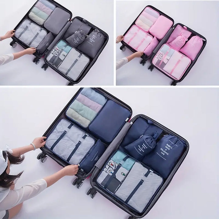 Lisslune | Easy-Pack Travel Cubes | 8-Piece Set for Organized Packing & Hassle-Free Travel