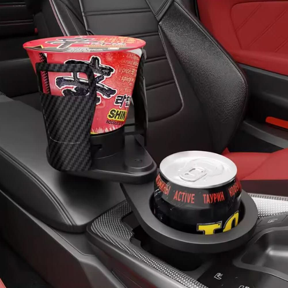 Lisslune | 2-in-1 Car Drink Holder with Rotation Function & Telescopic Fixation