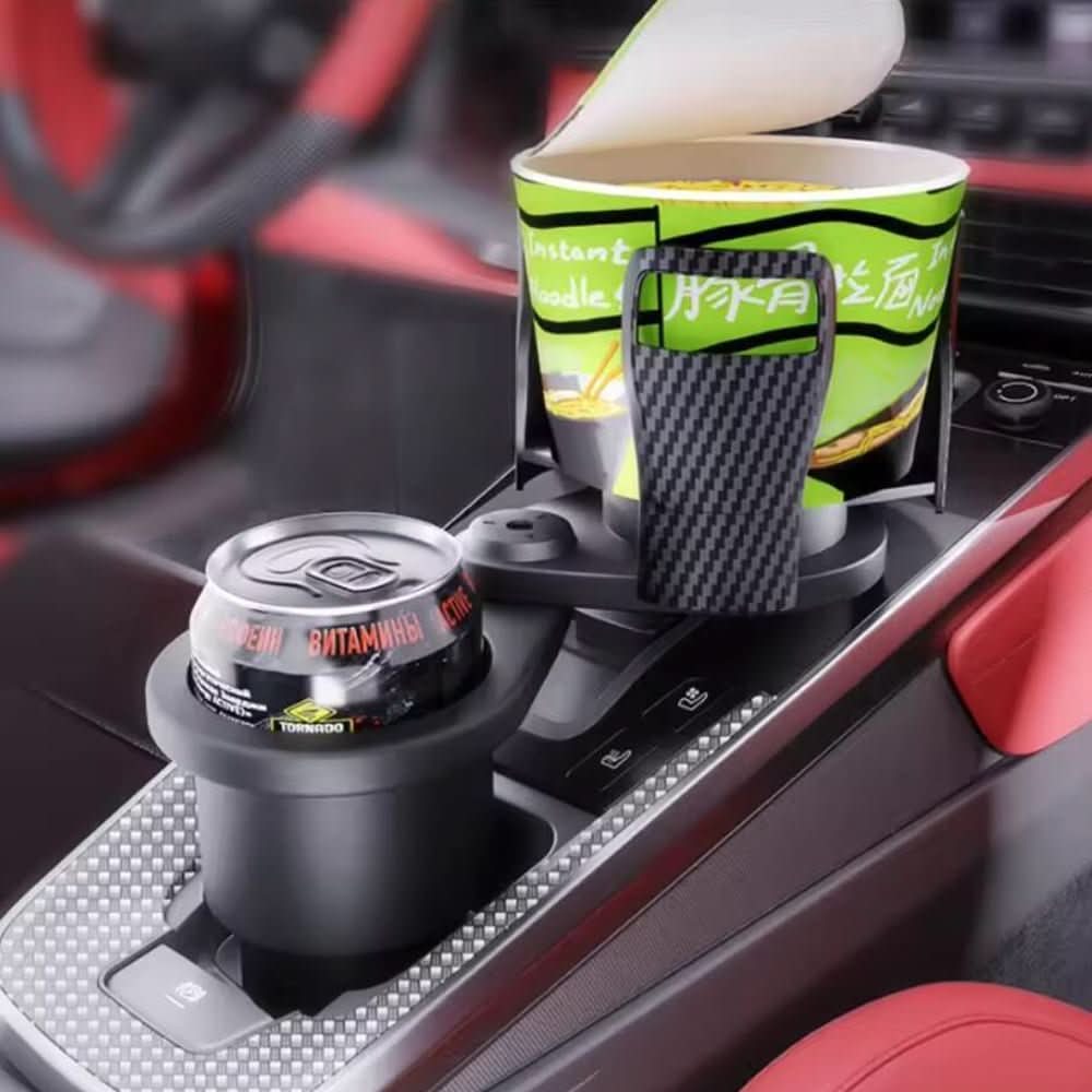 Lisslune | 2-in-1 Car Drink Holder with Rotation Function & Telescopic Fixation