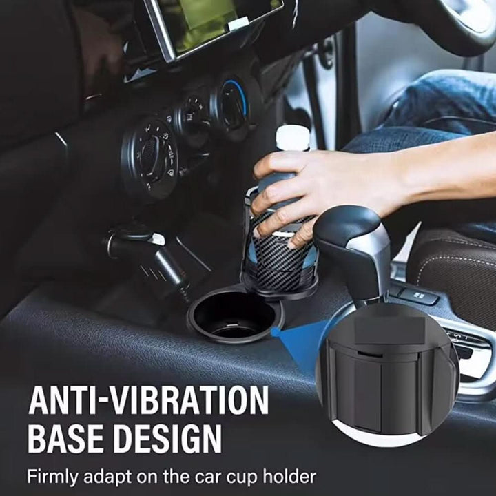 Lisslune | 2-in-1 Car Drink Holder with Rotation Function & Telescopic Fixation