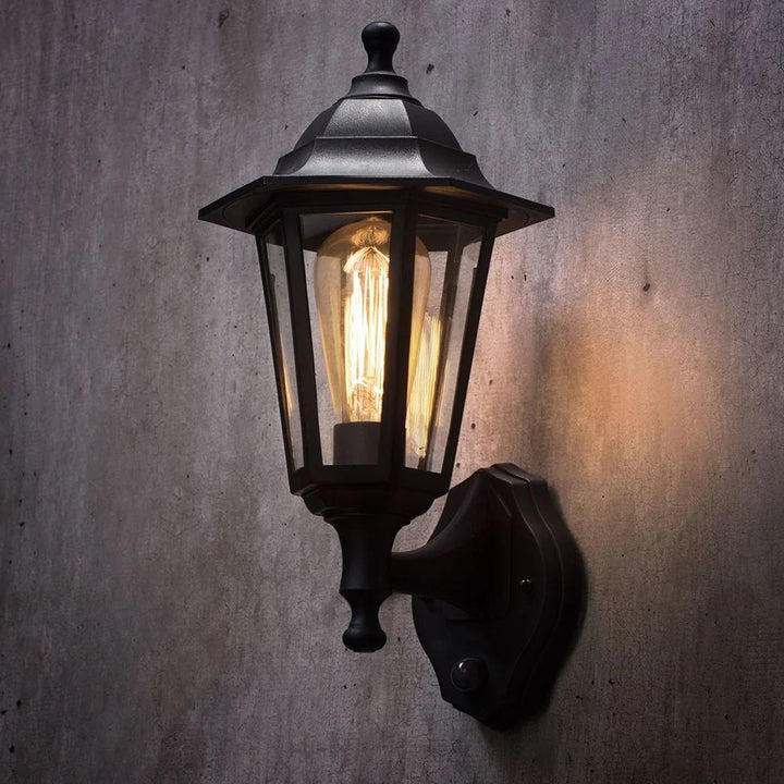 Lisslune | Black Outdoor Vintage Hanging Lamp with PIR