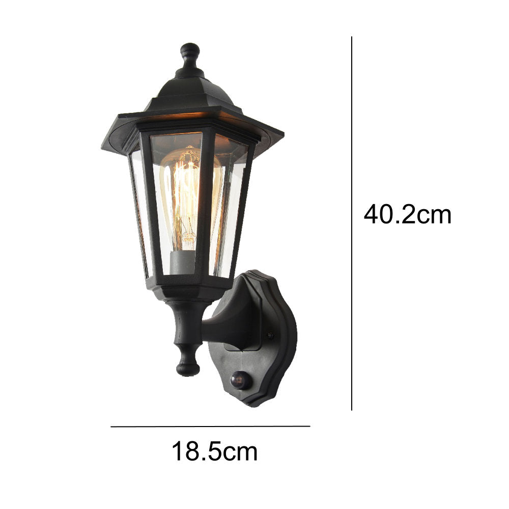 Lisslune | Black Outdoor Vintage Hanging Lamp with PIR