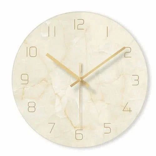 Lisslune | Olive - Elegant Wall Clock with Marble Inspiration