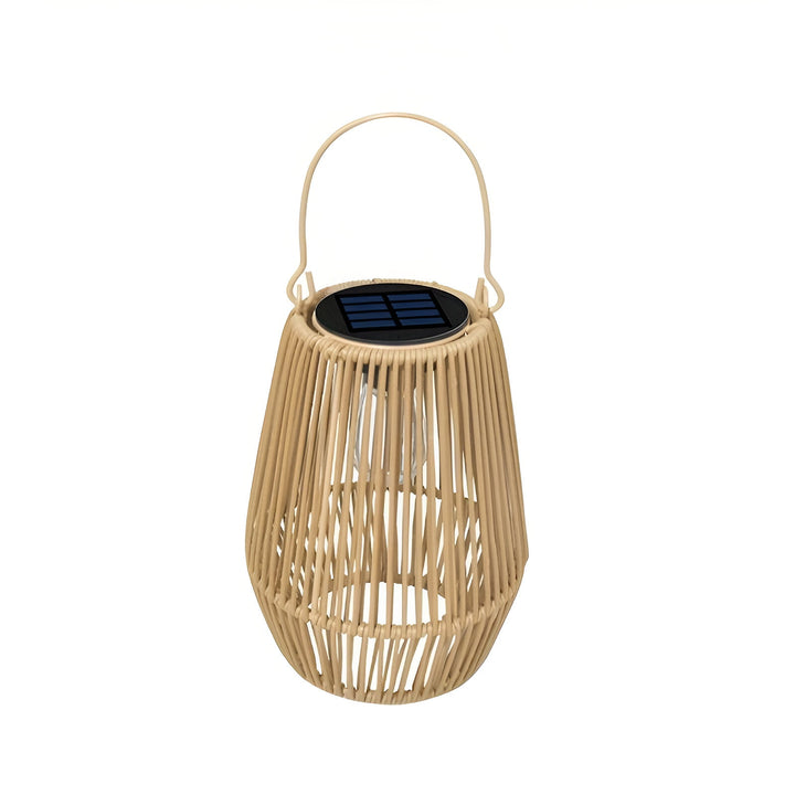 Lisslune | CageRattan – Bamboo Solar Garden Light – Waterproof Hanging Lantern