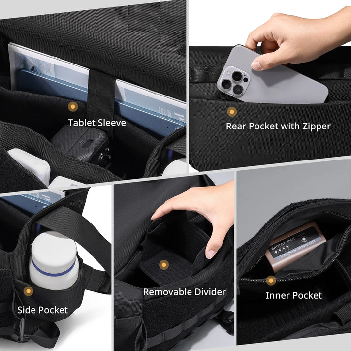 Lisslune | Camera Courier Bag - 9L Compact Photography Courier for DSLR & Mirrorless Cameras