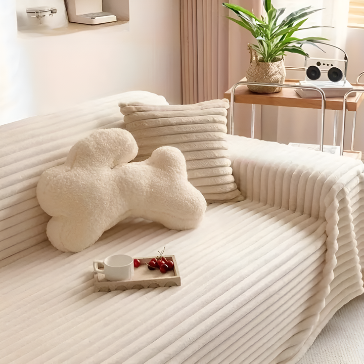 Lisslune | Plush Striped Warm Sofa Cover