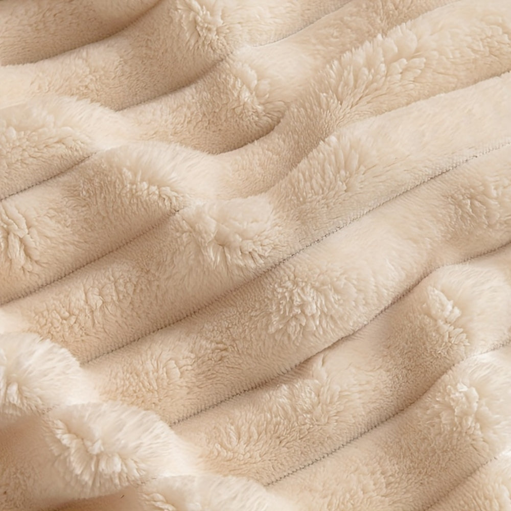 Lisslune | Plush Striped Warm Sofa Cover