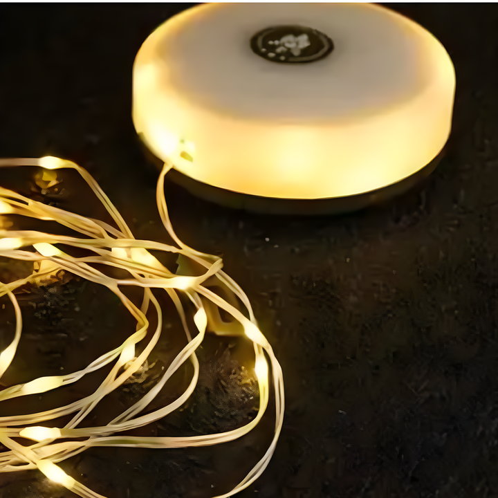 Lisslune | CampBeam LED Outdoor String Lights – Rechargeable Waterproof Lights with Magnetic Hooks & 5 Lighting Modes