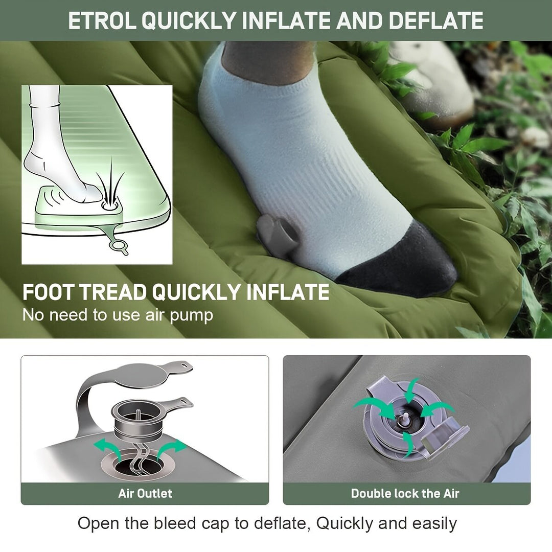 Lisslune | Inflatable Camping Mattress | Waterproof, Portable & Easy Inflation for Outdoor Adventures