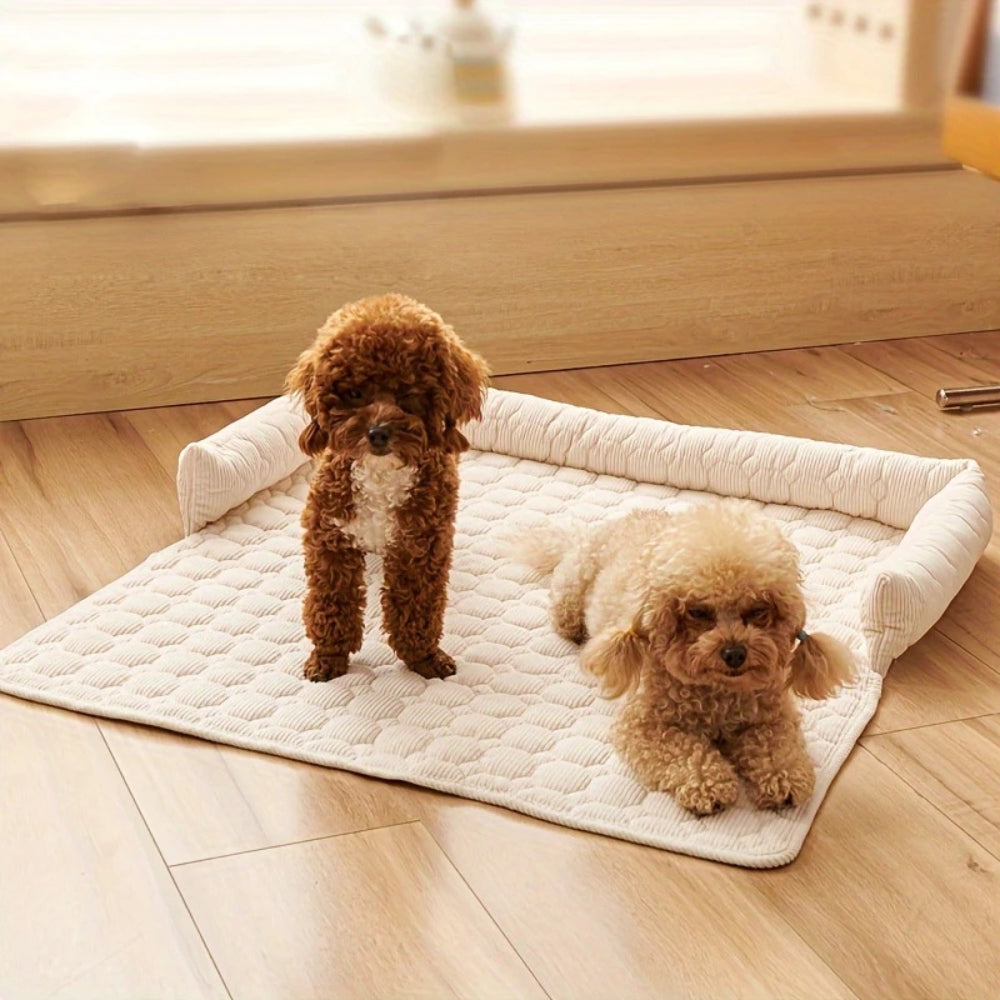 Lisslune | Canine Non-Slip Bolster Pet Quilted Bed