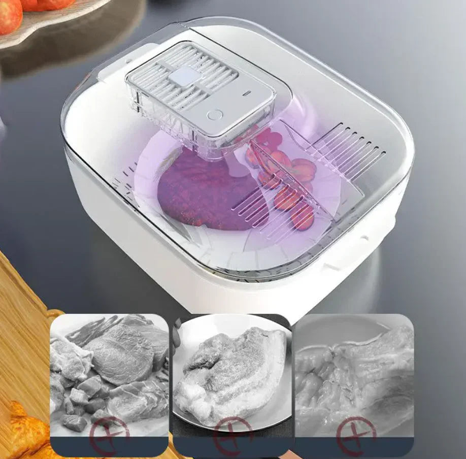 Lisslune | Multifunctional Fruit and Vegetable Cleaning Box – Automatic Cleaner with Draining Basket & Storage Lid