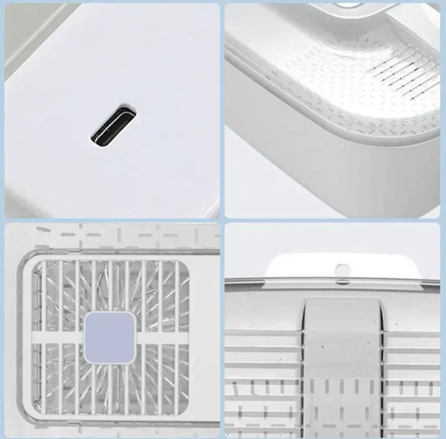 Lisslune | Multifunctional Fruit and Vegetable Cleaning Box – Automatic Cleaner with Draining Basket & Storage Lid