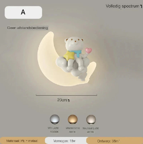Lisslune | Wall lamp Moon | Gentle lighting | High quality - Noram