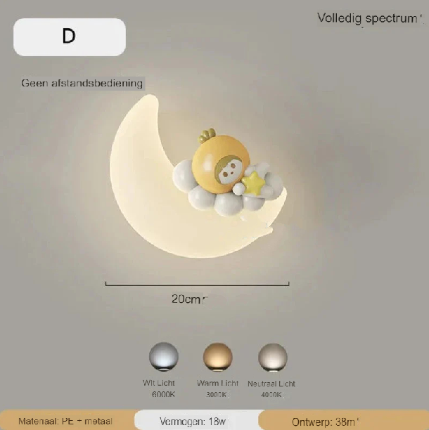 Lisslune | Wall lamp Moon | Gentle lighting | High quality - Noram