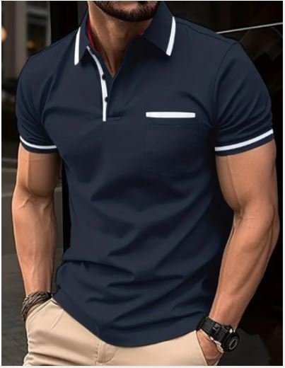 Lisslune | Breathable men's golf shirt with v-neck