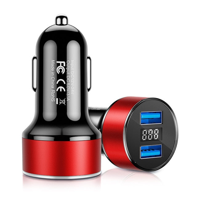 Lisslune | Dual USB Car Charger LED Display