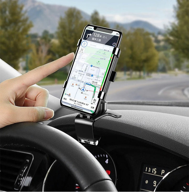 Lisslune | Car Phone Holder with Adjustable Mount for Dashboard & Windshield - Universal Fit for Smartphones and GPS Devices