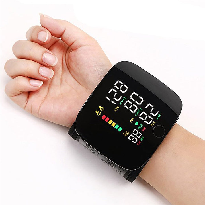 Lisslune | Smart Wrist Blood Pressure Monitor – Electronic Portable Sphygmomanometer with Voice Alerts