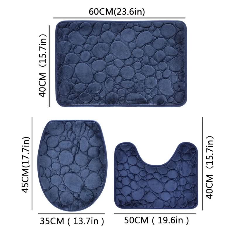 Lisslune | 3-piece bathroom mat set with non-slip comfort