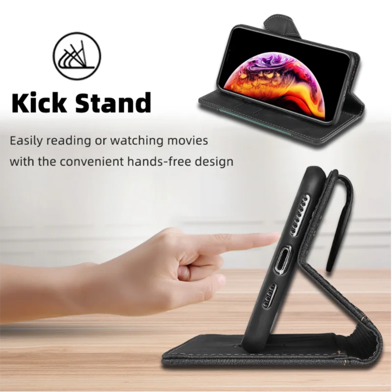 Lisslune | Wallet Magnetic Flip Leather Case for iPhone