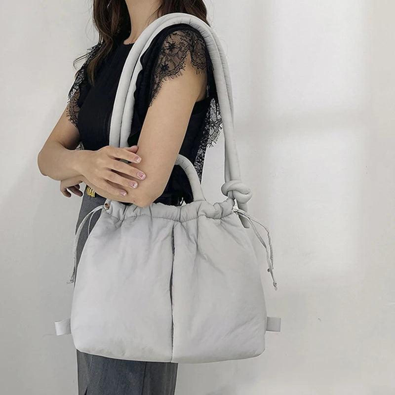Lisslune | Riva Puffer Handbag – Stylish Carry Bag with Shoulder Strap