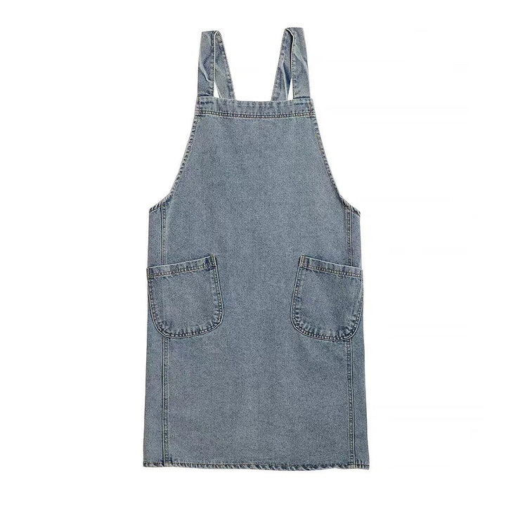 Lisslune | Casual Cotton Denim Pocket Apron