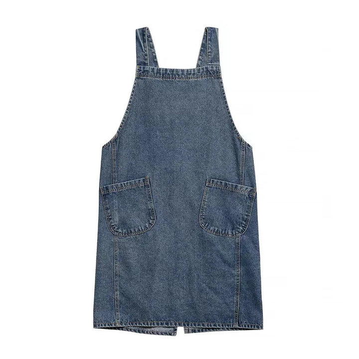 Lisslune | Casual Cotton Denim Pocket Apron